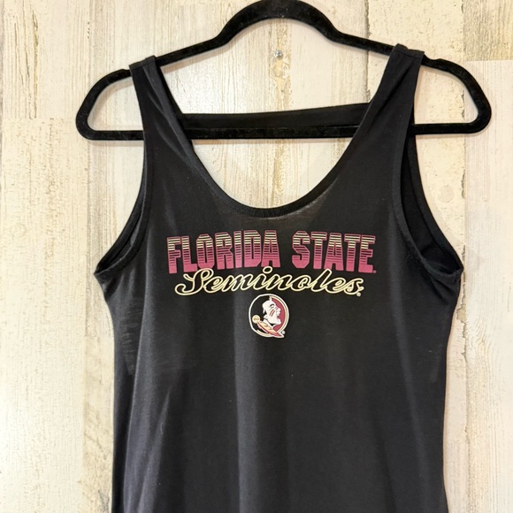 Florida State Seminoles Black Tank Top With Cut Out X Back - Picture 4 of 12